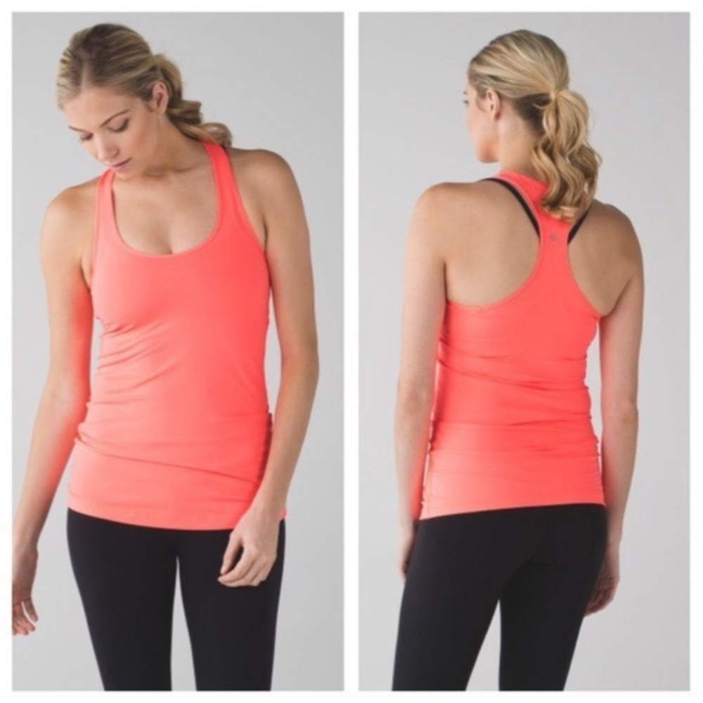 Coral lululemon racerback tank